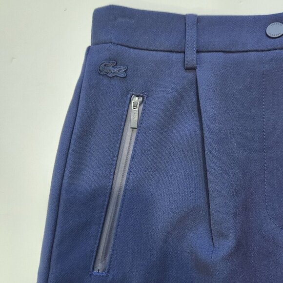 Lacoste Skirt Womens 2 Navy Blue Pleated‎ A-Line Prep School Mini French Style - Picture 4 of 10